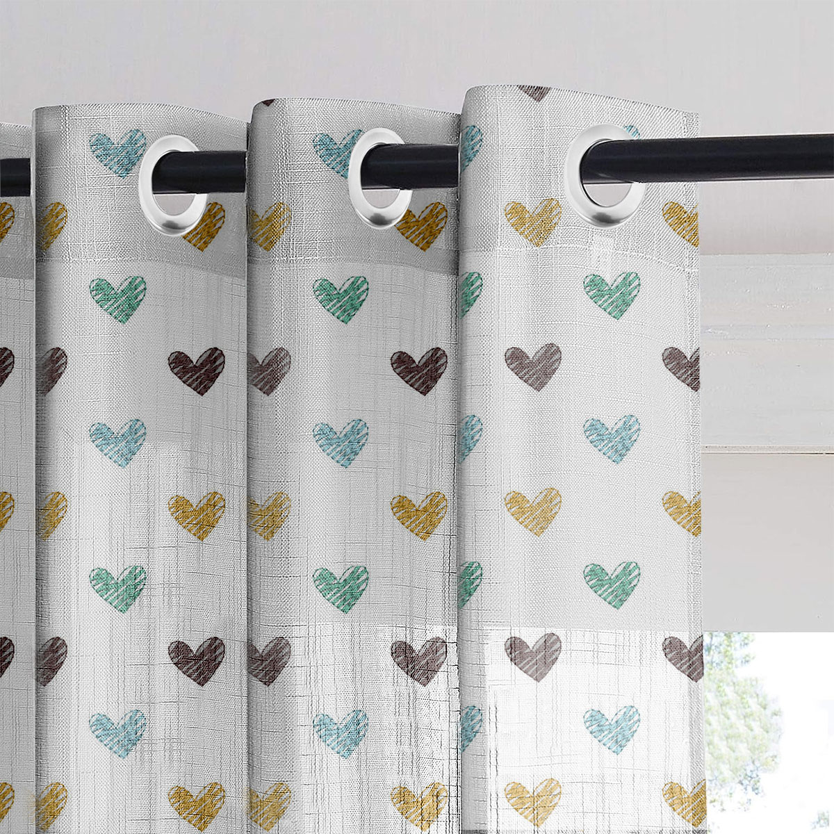 Pastel Love Sheer Curtain